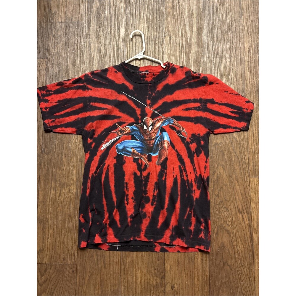 Vintage 2000 Spiderman Men’s XL Tie Dye Graphic T-Shirt Universal Studios Marvel